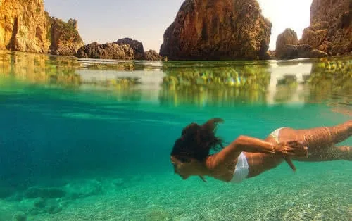 large swiming woman